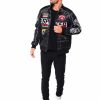 Men Rebel Light Jackets | Speed Nylon Racing Jacket Black