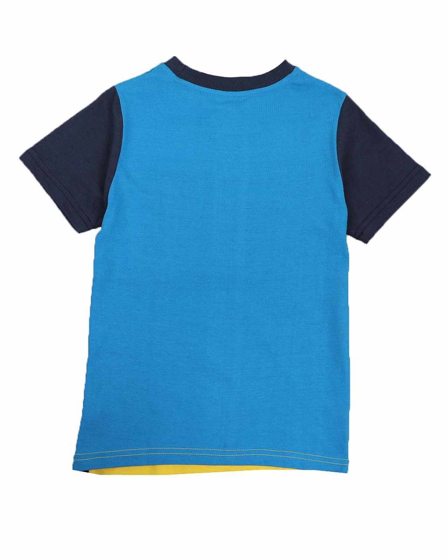 Boys Rocawear Tees | Printed Cut & Sew Crew Neck Tee Navy