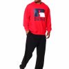 Men Russell Athletics Big & Tall | Fleece Pullover Crewneck Red