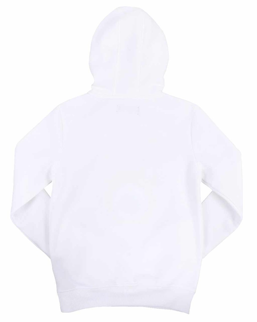 Boys Rebel Minds Hoodies | Eyez Never Lie Silicone Applique Fleece Pullover Hoodie White