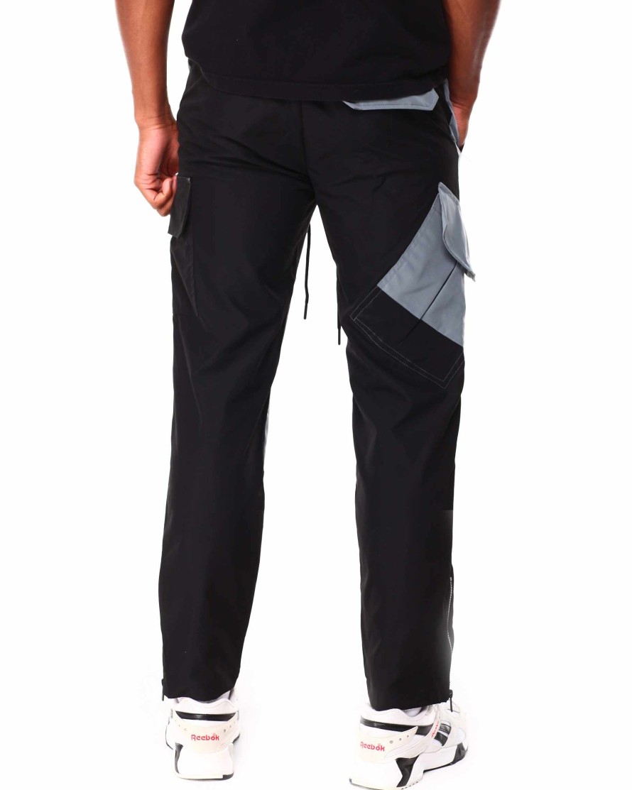 Men Reason Cargo Pants | Riffraff Multi Pocket Cargo Pants Black