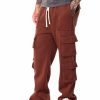 Men Reason Sweatpants | Regiment Semi Stacked Fleece Pant Brown