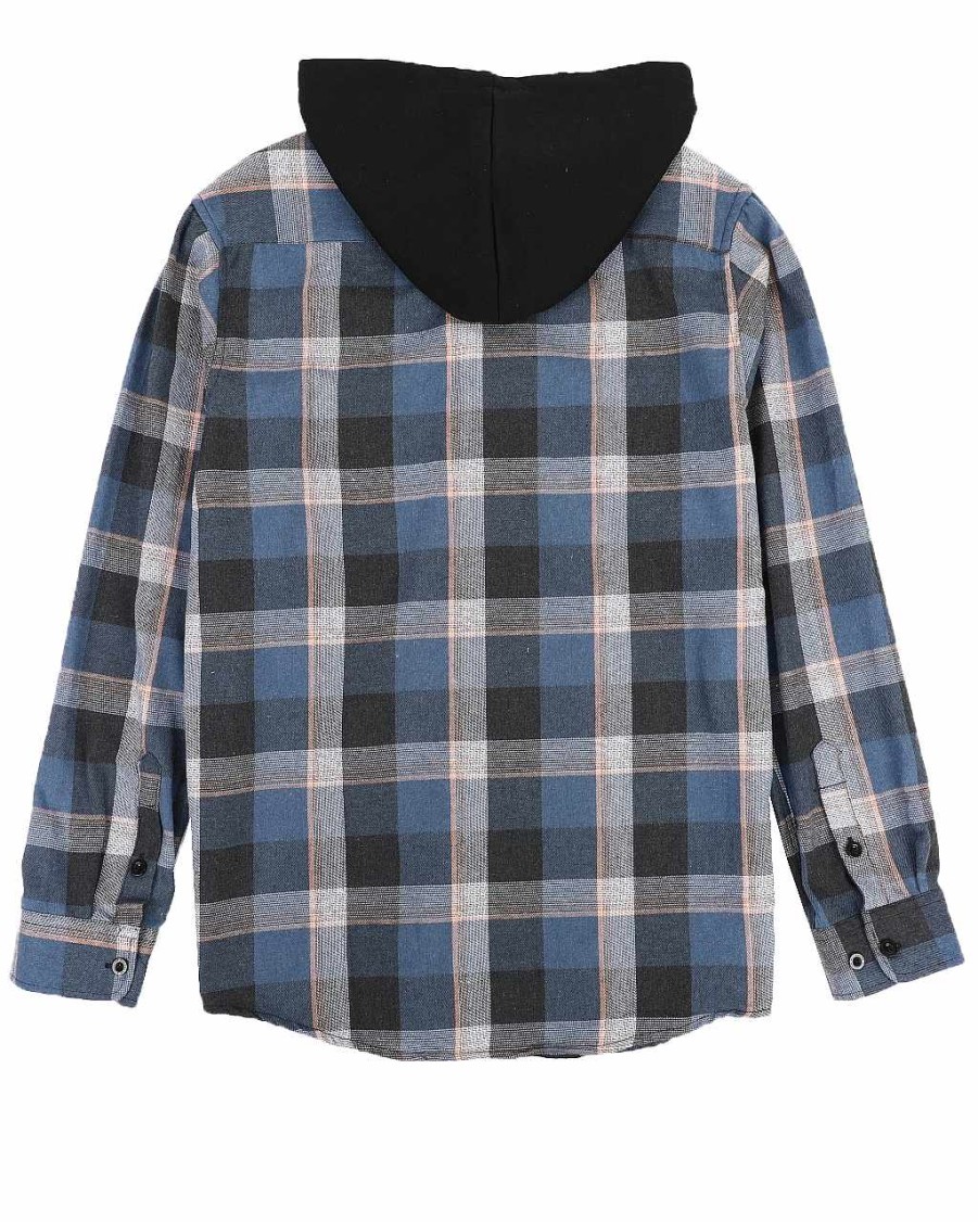 Men Rocawear | Yarn Dyed Flannel Woven Fleece Hoodie Multi