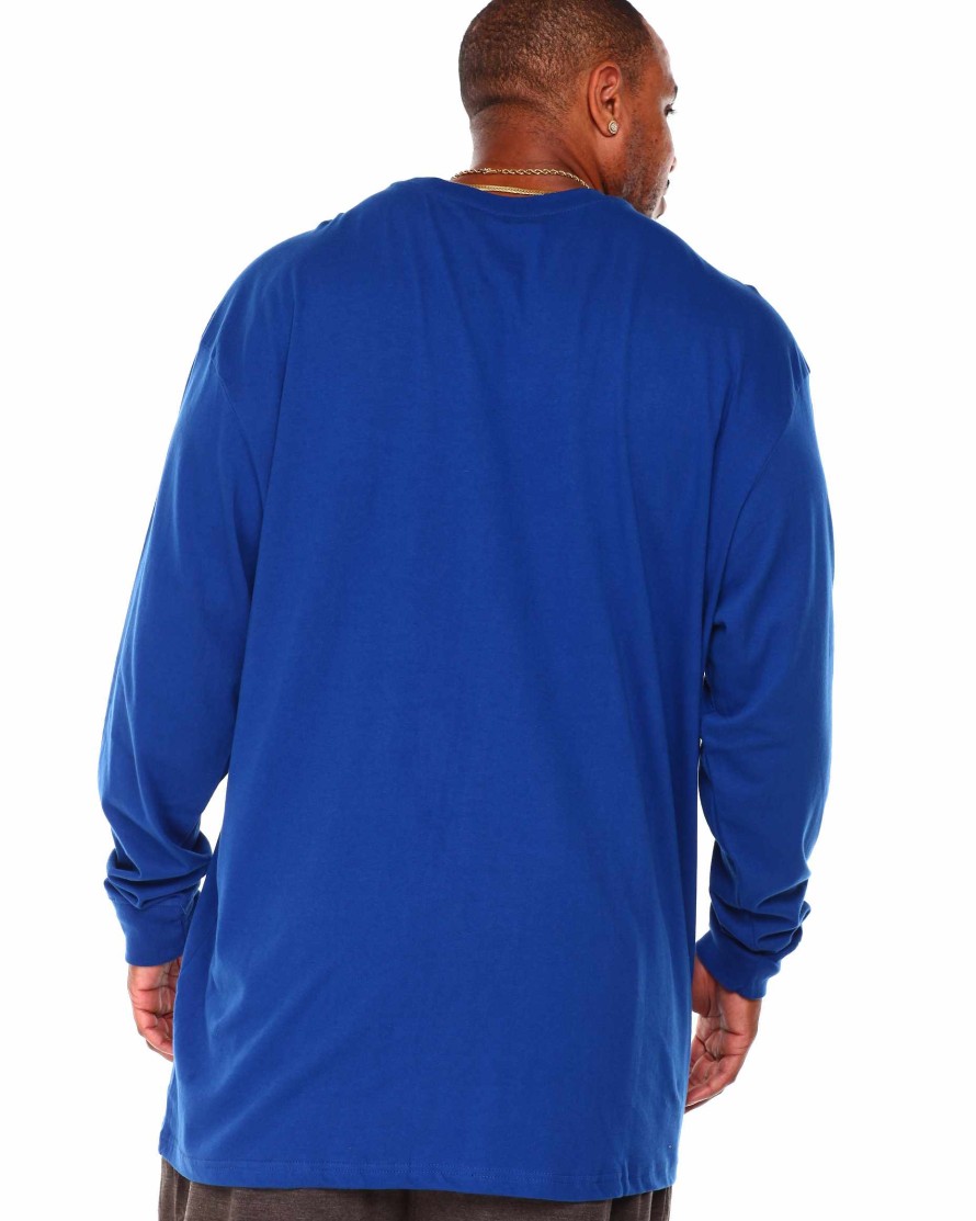 Men Russell Athletics Big & Tall | Long Sleeve Screen T-Shirt Royal