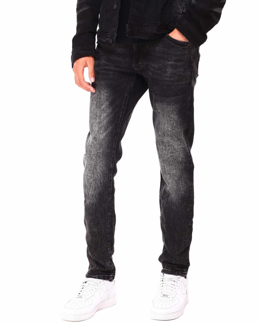 Men Richie Le Cargo Pants | Faded Wash Jean Black Wash