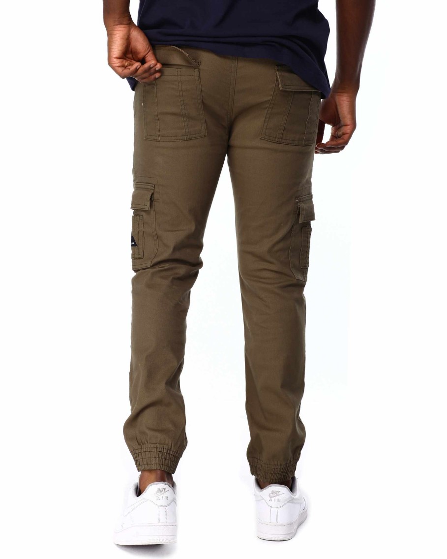 Men Rocawear Cargo Pants | Cargo Twill Pant Olive