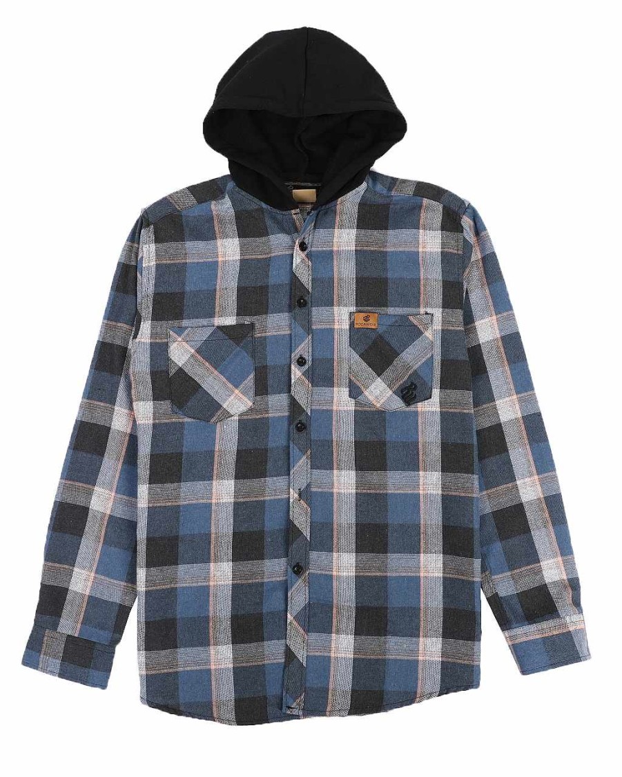 Men Rocawear | Yarn Dyed Flannel Woven Fleece Hoodie Multi