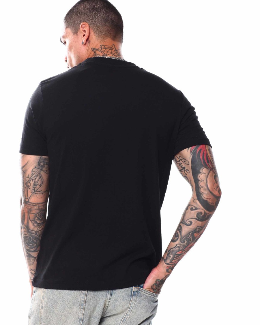 Men Rocawear Tees | Hd Printed Crew Neck T-Shirt Black