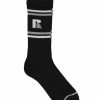 Men Russell Athletics Accessories | 6Pk Miller Crew Socks White/Black