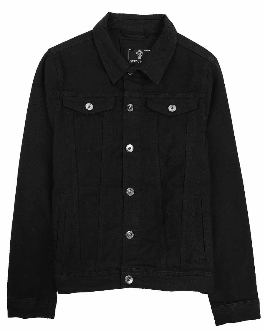 Men Rebel Minds Light Jackets | Twill Jacket Black