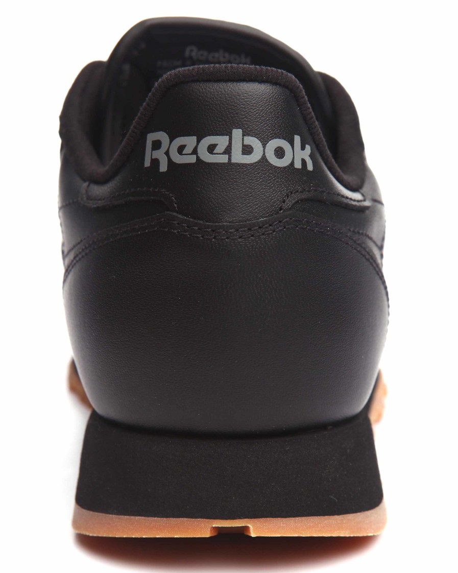 Men Reebok Big & Tall | Classic Leather Gumsole Sneakers Black