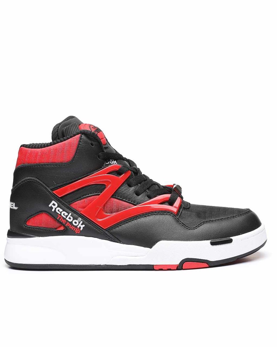 Men Reebok Sneakers | Pump Omni Zone Ii Sneakers Black/Red