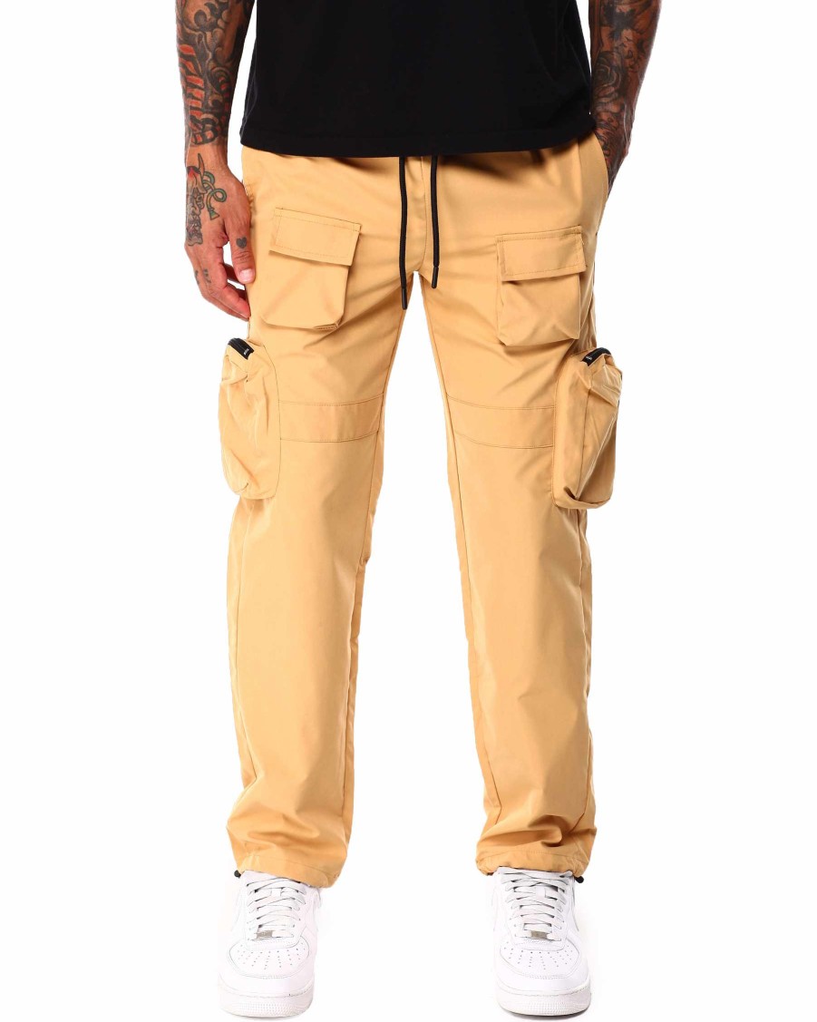 Men Reason Cargo Pants | Bondage Cotton Twill Utility Jogger Tan