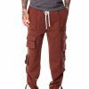 Men Reason Cargo Pants | Regiment Semi Stacked Fleece Pant Brown